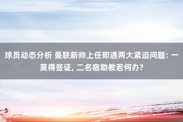 球员动态分析 曼联新帅上任即遇两大紧迫问题: 一莫得签证, 二名宿助教若何办?