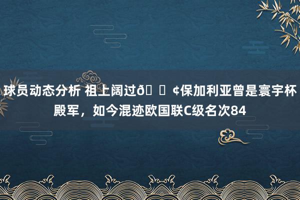 球员动态分析 祖上阔过😢保加利亚曾是寰宇杯殿军，如今混迹欧国联C级名次84