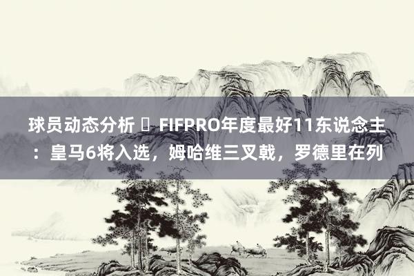 球员动态分析 ⭐FIFPRO年度最好11东说念主：皇马6将入选，姆哈维三叉戟，罗德里在列