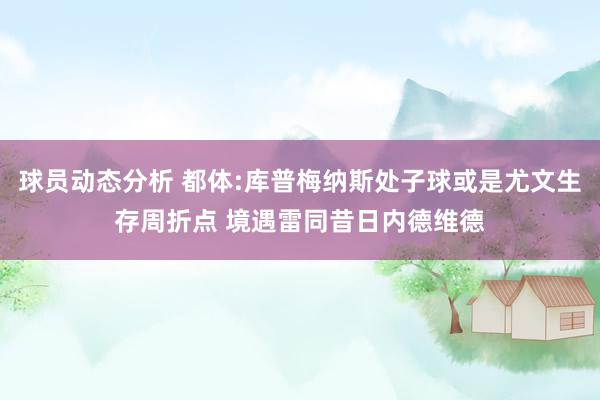 球员动态分析 都体:库普梅纳斯处子球或是尤文生存周折点 境遇雷同昔日内德维德