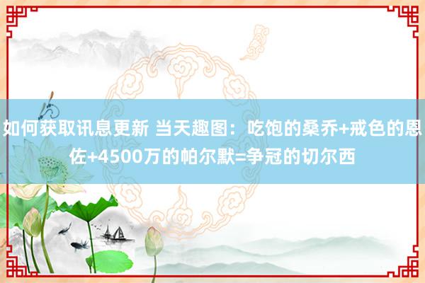 如何获取讯息更新 当天趣图：吃饱的桑乔+戒色的恩佐+4500万的帕尔默=争冠的切尔西