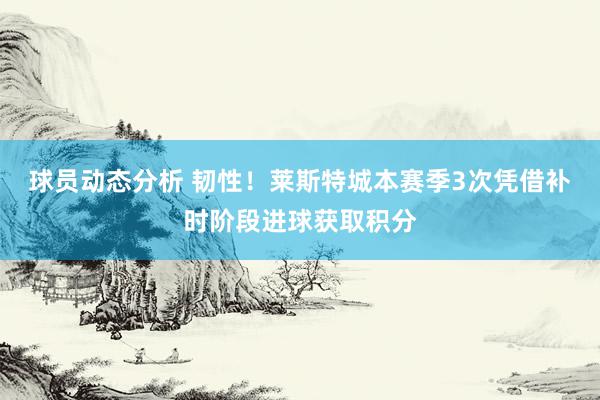 球员动态分析 韧性！莱斯特城本赛季3次凭借补时阶段进球获取积分