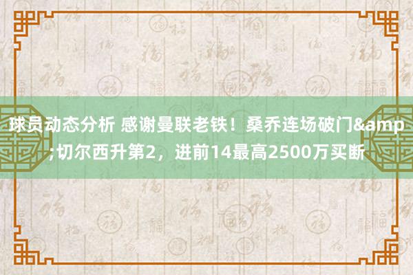 球员动态分析 感谢曼联老铁！桑乔连场破门&切尔西升第2，进前14最高2500万买断