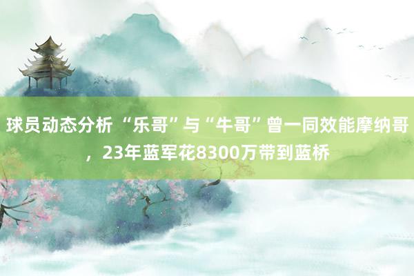 球员动态分析 “乐哥”与“牛哥”曾一同效能摩纳哥，23年蓝军花8300万带到蓝桥