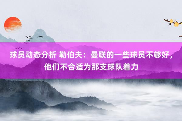 球员动态分析 勒伯夫：曼联的一些球员不够好，他们不合适为那支球队着力