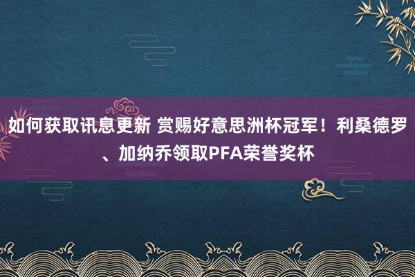 如何获取讯息更新 赏赐好意思洲杯冠军！利桑德罗、加纳乔领取PFA荣誉奖杯